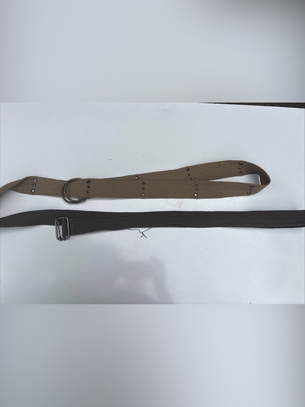 Lot Of 2 Canvas Mens Belt Sz 40 Green Used